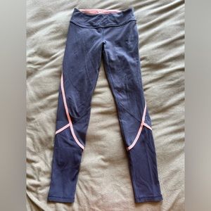 Ivivva girls grayish purple leggings with pink detailing size 12